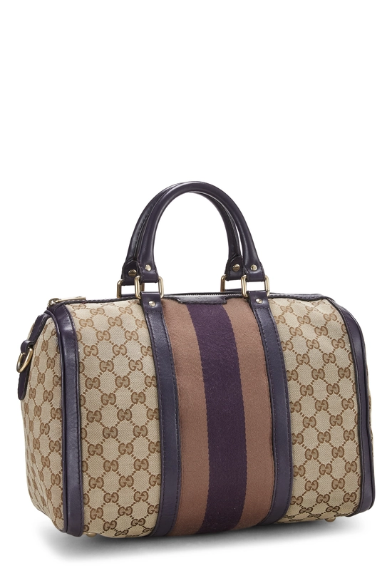 Purple Original GG Canvas Vintage Web Boston Medium, , large image number 1