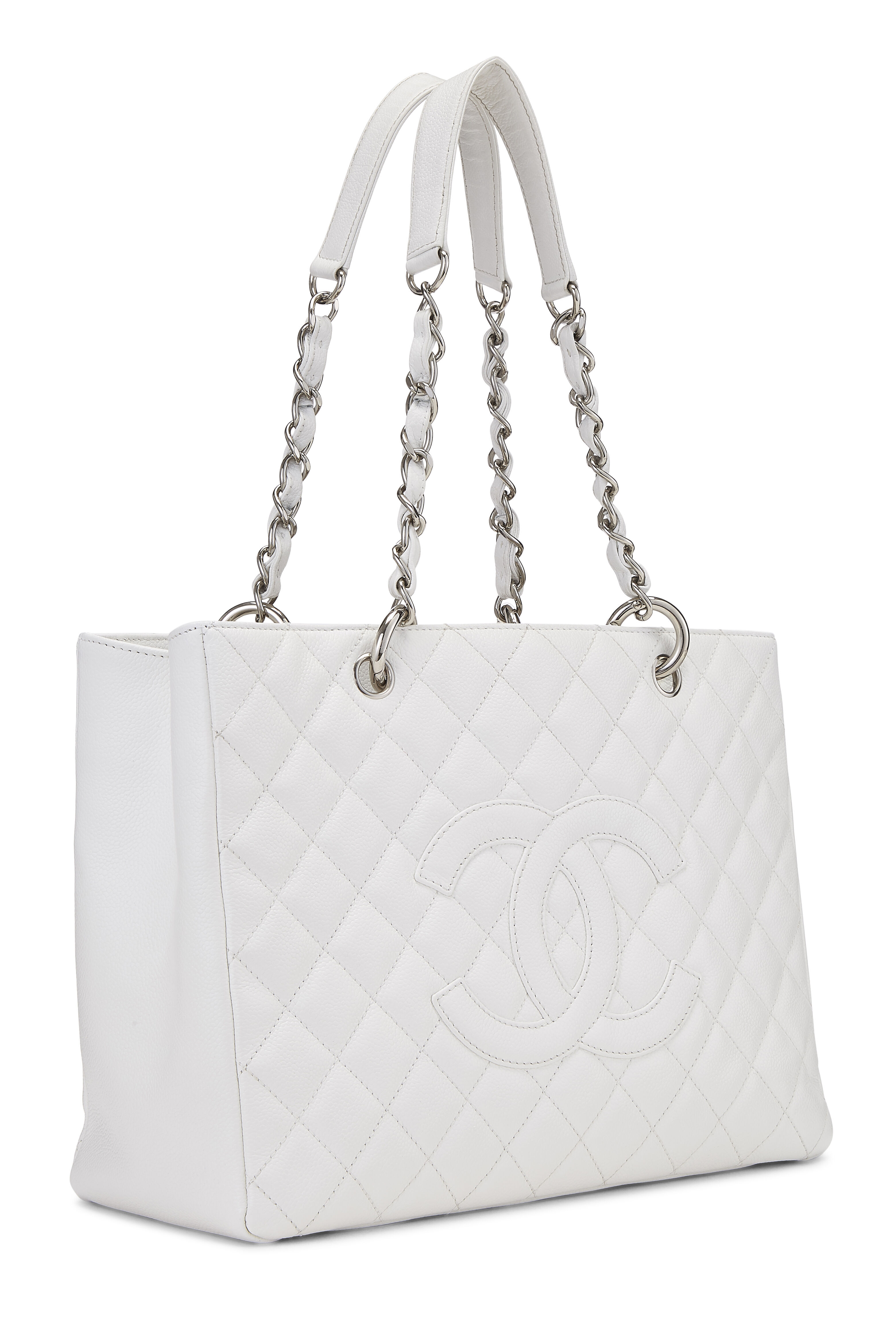 caviar quilted grand shopping tote gst black