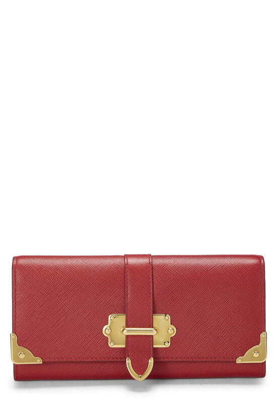Red Saffiano Cahier Wallet, , large image number 0