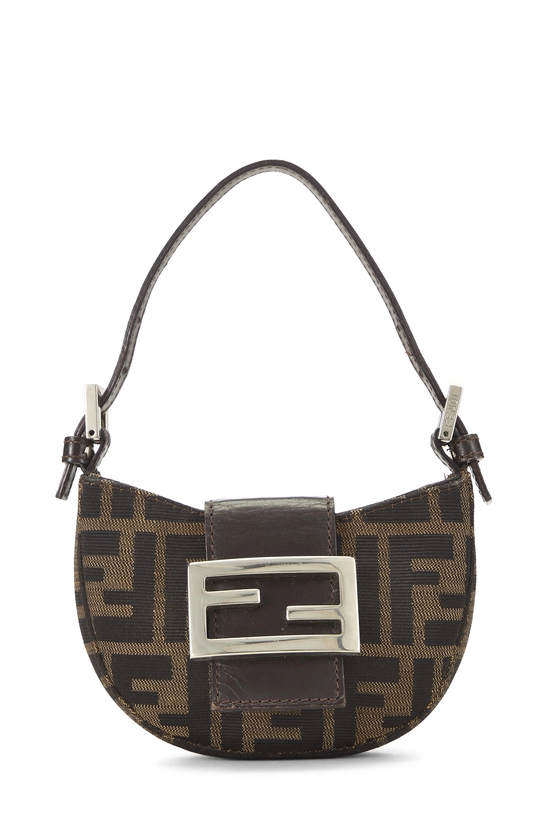 Brown Zucca Canvas Croissant Mini, , large image number 0