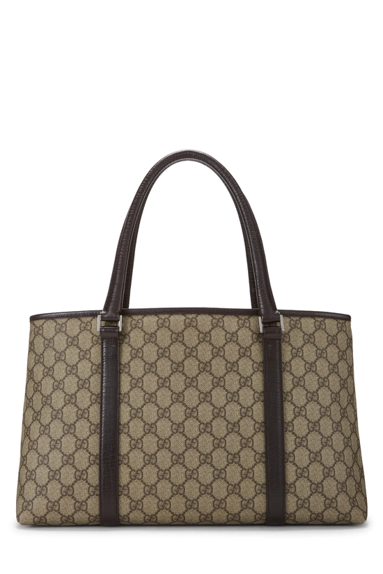 Brown GG Supreme Canvas Tote Large, , large image number 3