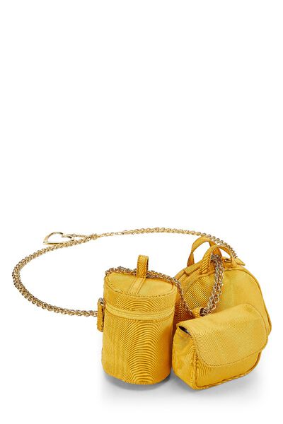 Yellow Nylon Belt Bag, , large