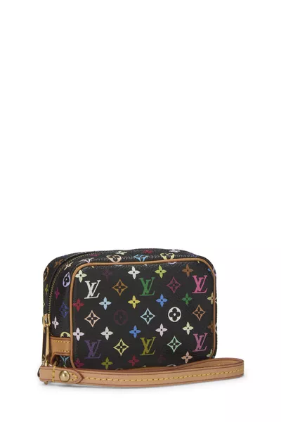 Takashi Murakami x Louis Vuitton Black Monogram Multicolore Wapity Case, , large