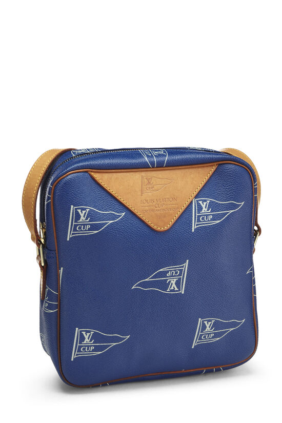 Blue Coated Canvas LV Cup Sac San Diego Shoulder Bag, , large image number 3