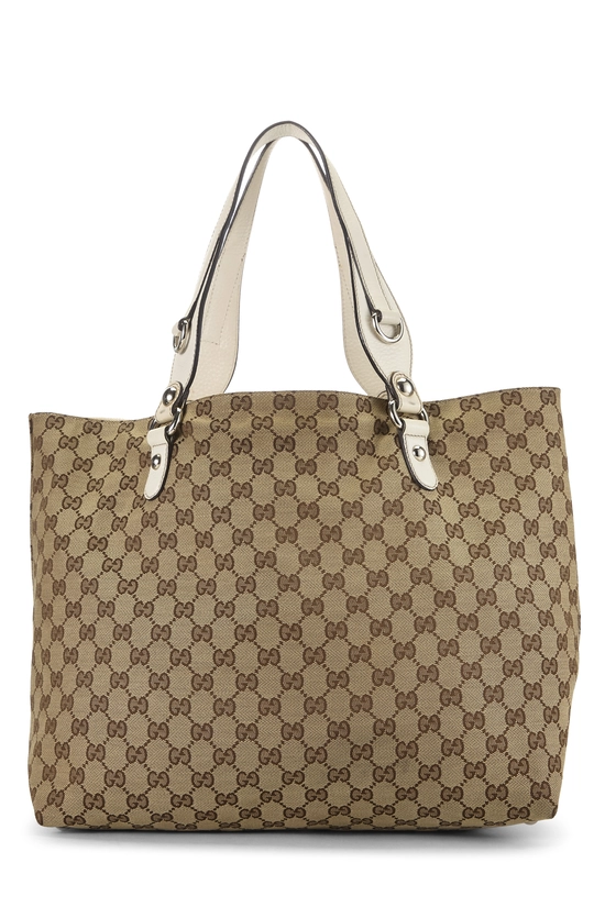 White Original GG Canvas Icon Bit Tote, , large image number 3