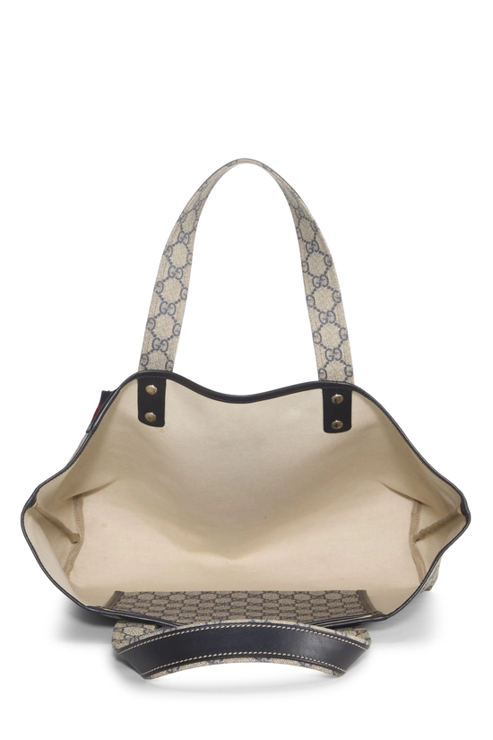 Navy GG Supreme Canvas Web Loop Tote, , large image number 5