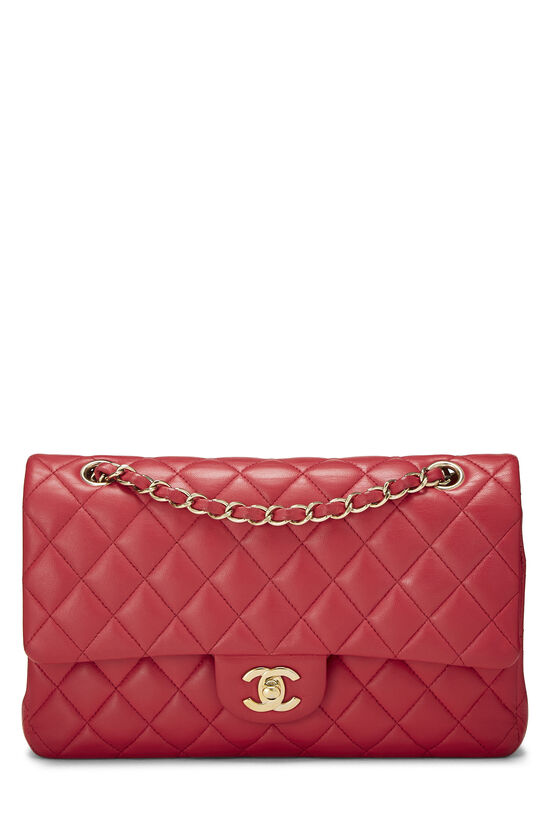 Pink Quilted Lambskin Classic Double Flap Medium, , large image number 0