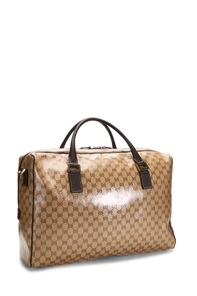 Gucci Brown Crystal Canvas Carry On Duffle XL — photo 2