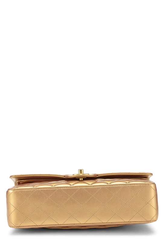 Iridescent Gold Quilted Calfskin Classic Double Flap Medium, , large image number 4