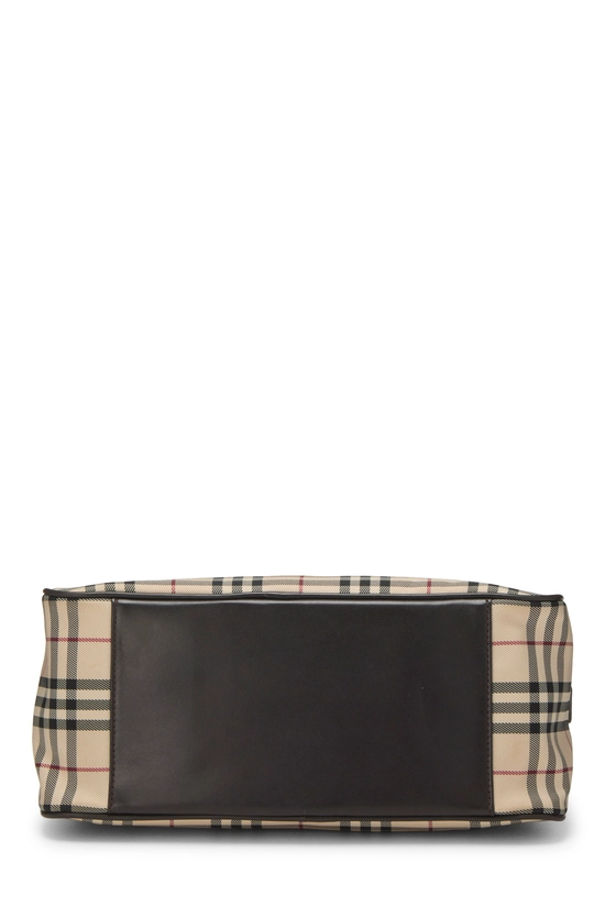 Brown House Check Jacquard Bowler Handbag Medium, , large image number 4