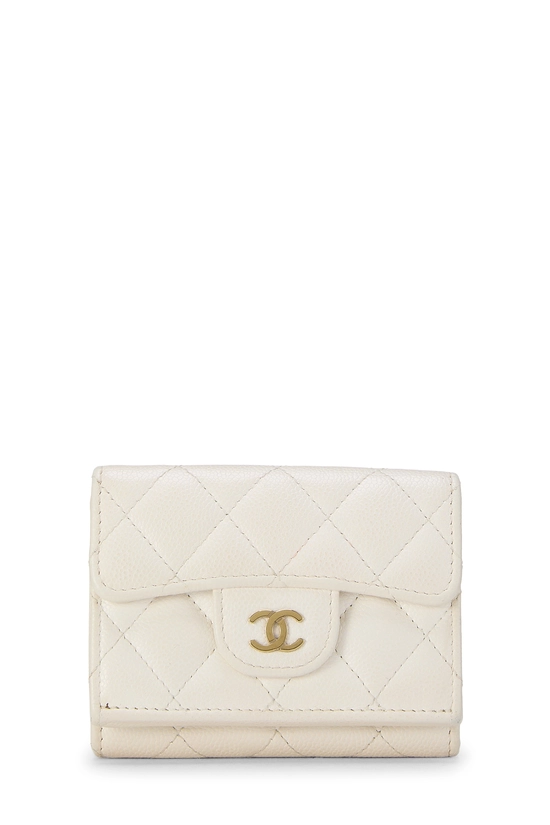 White Caviar Classic Flap Compact Wallet, , large image number 0