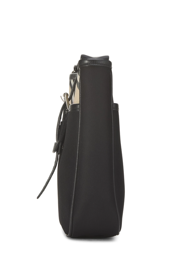 Black Nylon Buckle Messenger Bag, , large image number 2