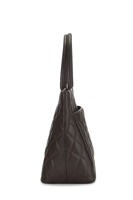 Brown Quilted Caviar Medallion Tote, , large image number 2