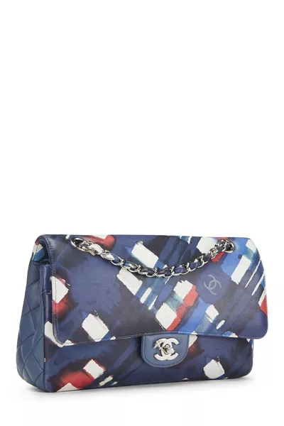 Chanel Blue & Red Calfskin Airline Classic Double Flap Medium — photo 2