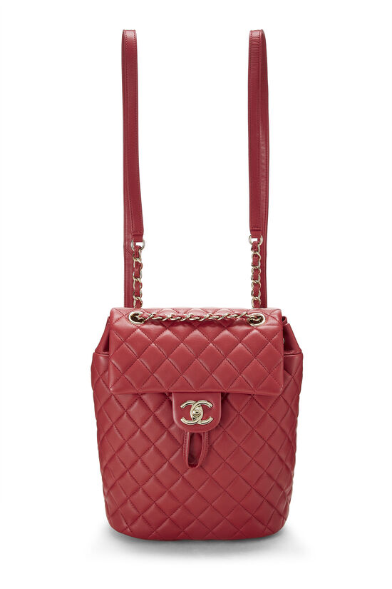 Chanel Red Quilted Lambskin Urban Spirit Backpack Small Q6B2AZ1IRH005 |  WGACA
