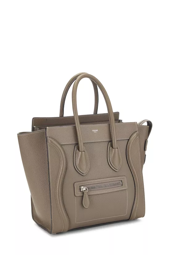 Grey Drummed Calfskin Luggage Micro, , large image number 1