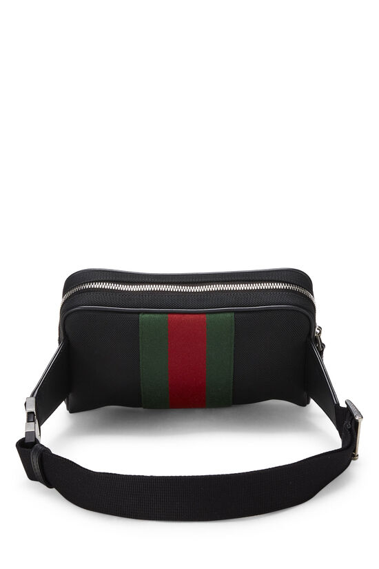 Black Canvas Web Belt Bag, , large image number 3