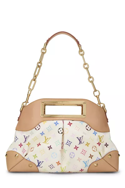 Takashi Murakami x Louis Vuitton White Monogram Multicolore Judy MM
