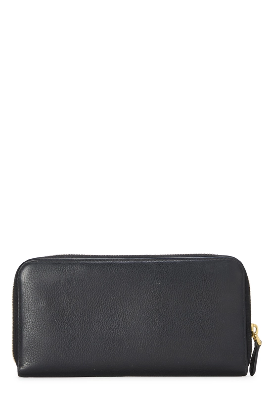 Black Calfskin Zip Around Wallet, , large image number 2
