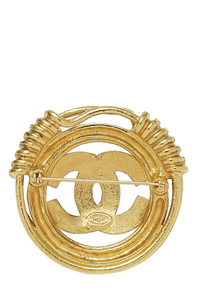 Gold 'CC' In Ring Border Pin, , large