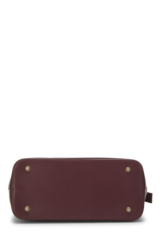 Burgundy House Check Jacquard Handbag Small, , large image number 4