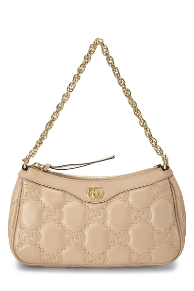 Gucci Pink Embossed GG Matelassé Chain Shoulder Bag