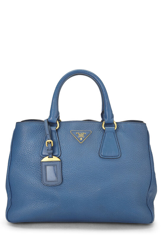 Blue Vitello Daino Convertible Handbag, , large image number 0