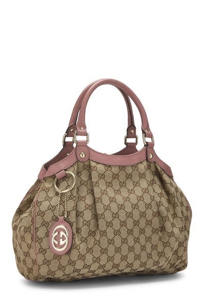 Pink Original GG Canvas Sukey Tote, , large