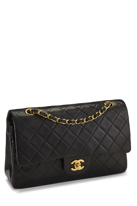 Black Quilted Lambskin Classic Double Flap Medium, , large image number 1