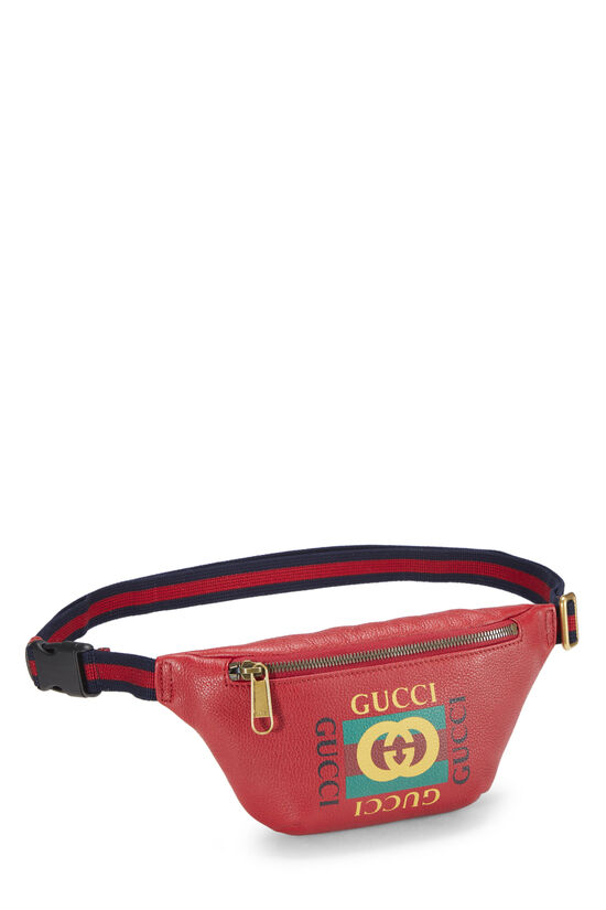 Red Leather Logo Belt Bag Small, , large image number 2