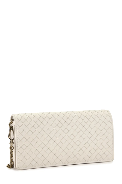 White Intrecciato Wallet On Chain (WOC), , large
