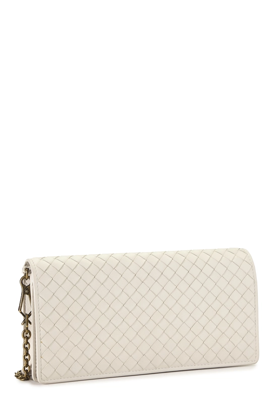 White Intrecciato Wallet On Chain (WOC), , large image number 1