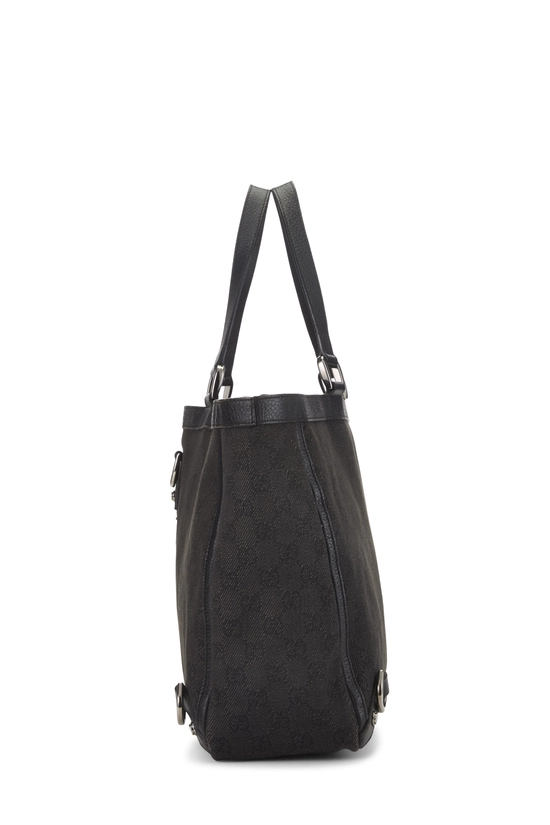 Black GG Denim D-Ring Abbey Tote Large, , large image number 2