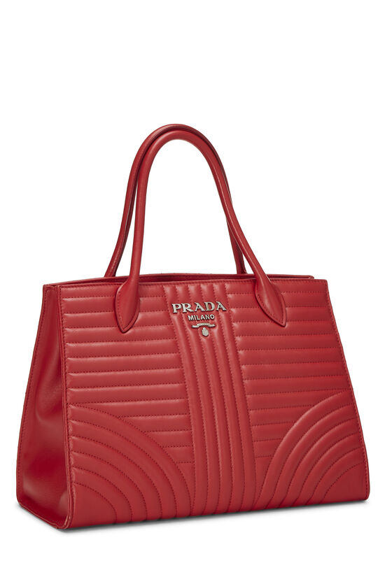 Red Calfskin Diagramme Tote, , large image number 1