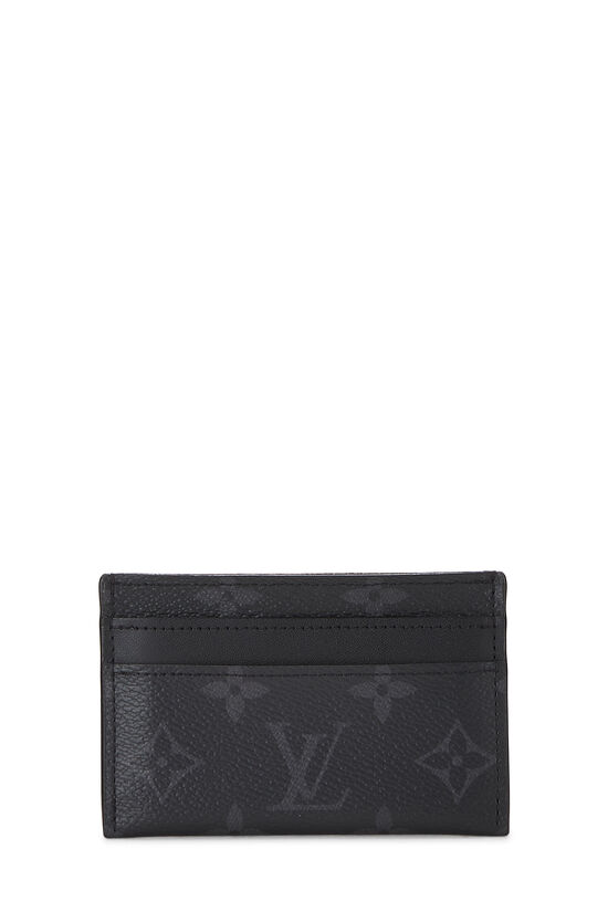 Louis Vuitton Monogram Eclipse Canvas Coin Card Holder Black