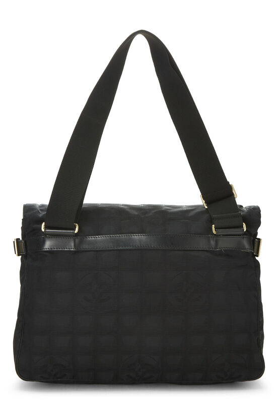Black Nylon Travel Line Shoulder Bag, , large image number 4