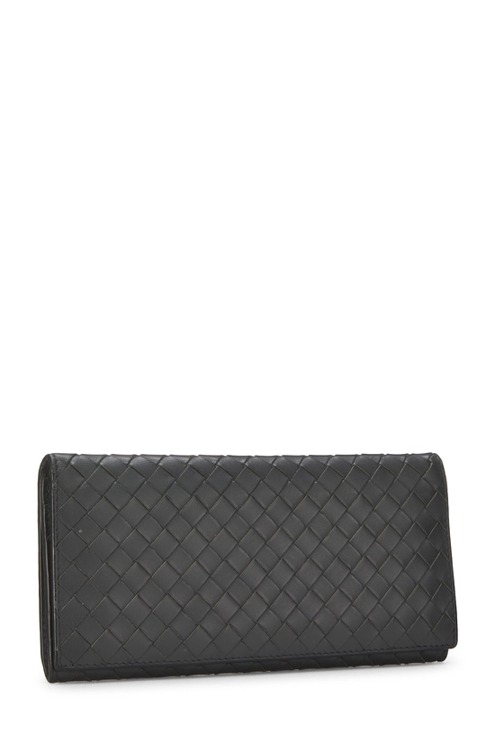 Grey Intrecciato Long Wallet, , large image number 1