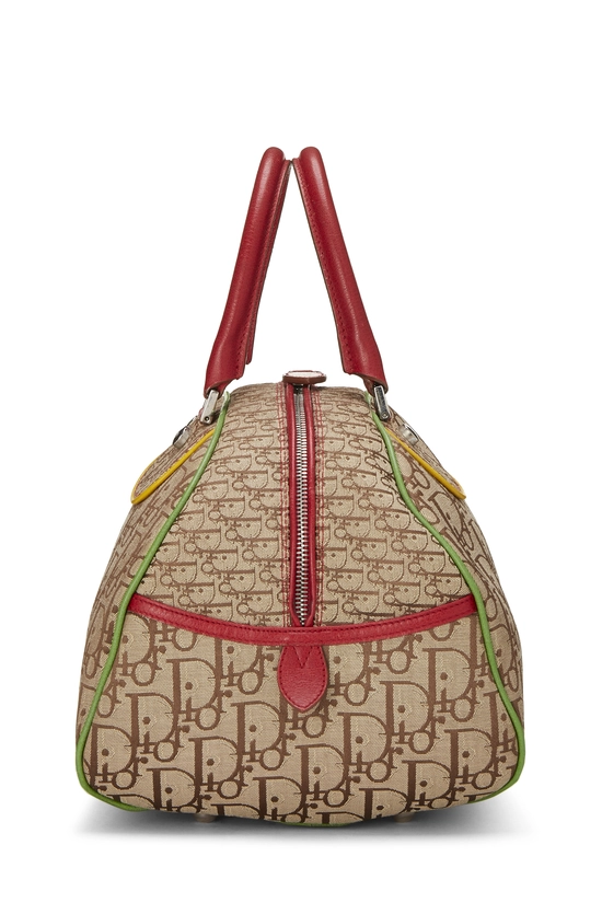 Brown Trotter Coated Canvas Rasta Bowler Bag, , large image number 2