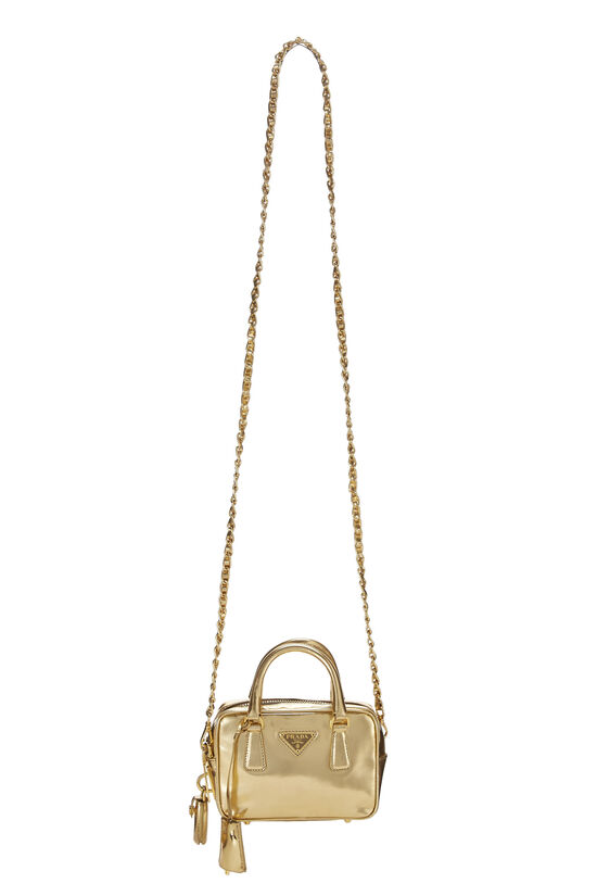 Metallic Gold Leather Crossbody Small, , large image number 1