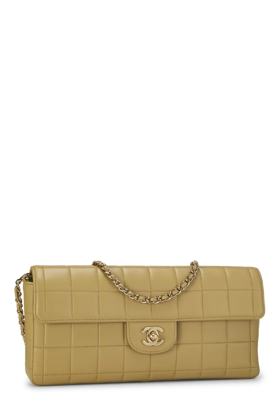 Beige Lambskin Chocolate Bar East/West Medium, , large image number 1