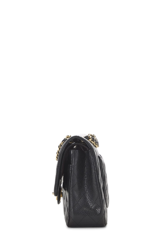 Black Quilted Caviar Classic Double Flap Medium, , large image number 2
