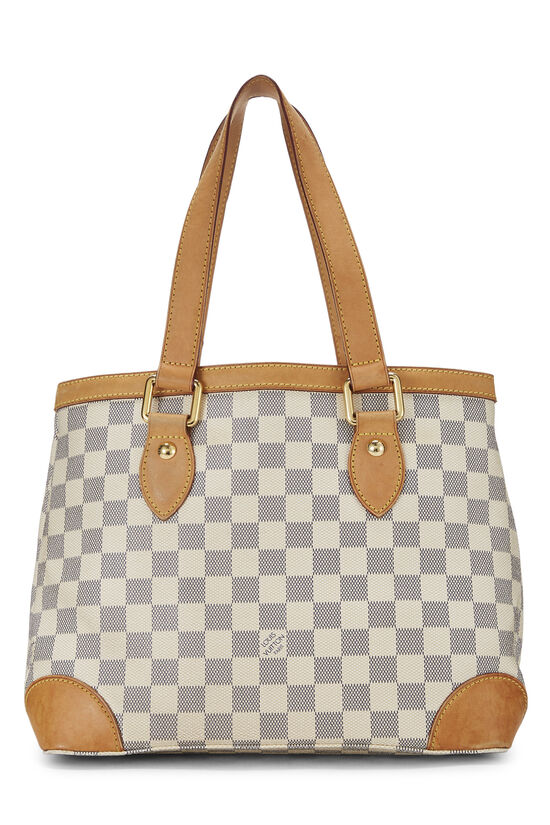 Louis Vuitton Hampstead shopping bag in azur damier canvas and natural  leather
