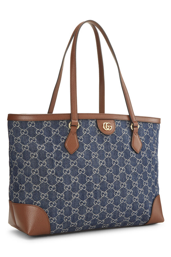 Blue Denim GG Ophidia Tote Medium, , large image number 1