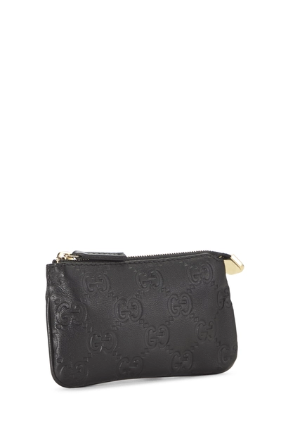 Black Guccissima Key Case, , large