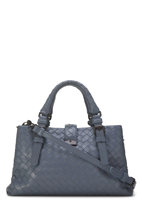Blue Intrecciato Roma Tote Mini, , large image number 3