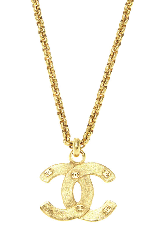Gold 'CC' Logo Long Necklace, , large image number 1