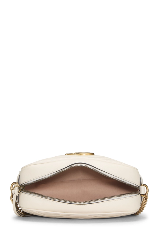 White Leather GG Marmont Crossbody Bag Small, , large image number 5