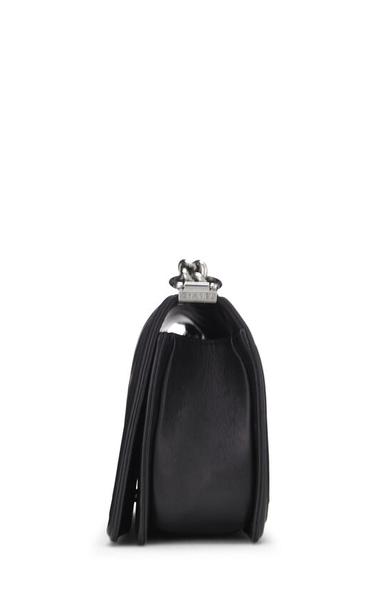 Black Chevron Calfskin Boy Bag Medium, , large image number 3