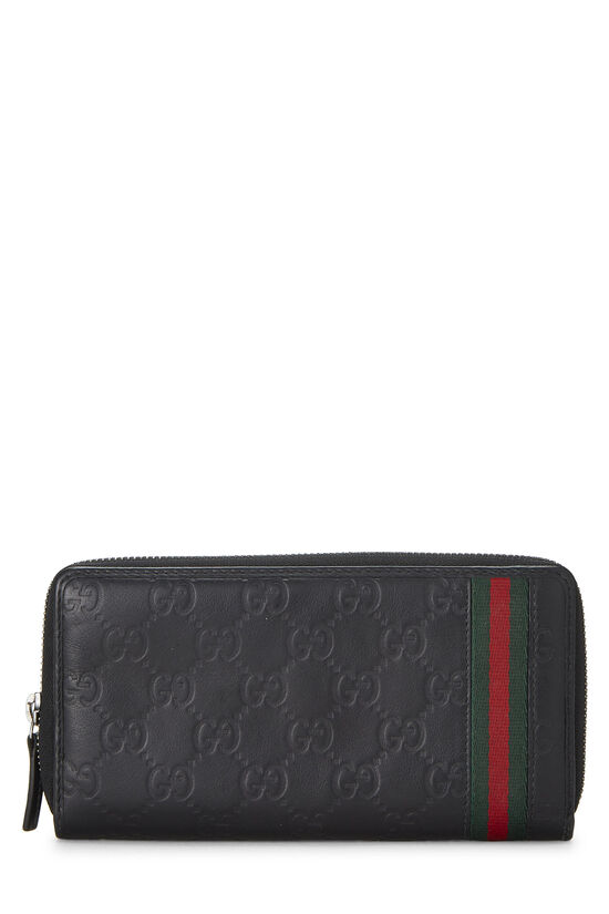 Black Guccissima Web Wallet, , large image number 0