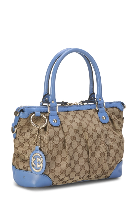 Blue Original GG Canvas Sukey Zip Hobo Large, , large image number 1